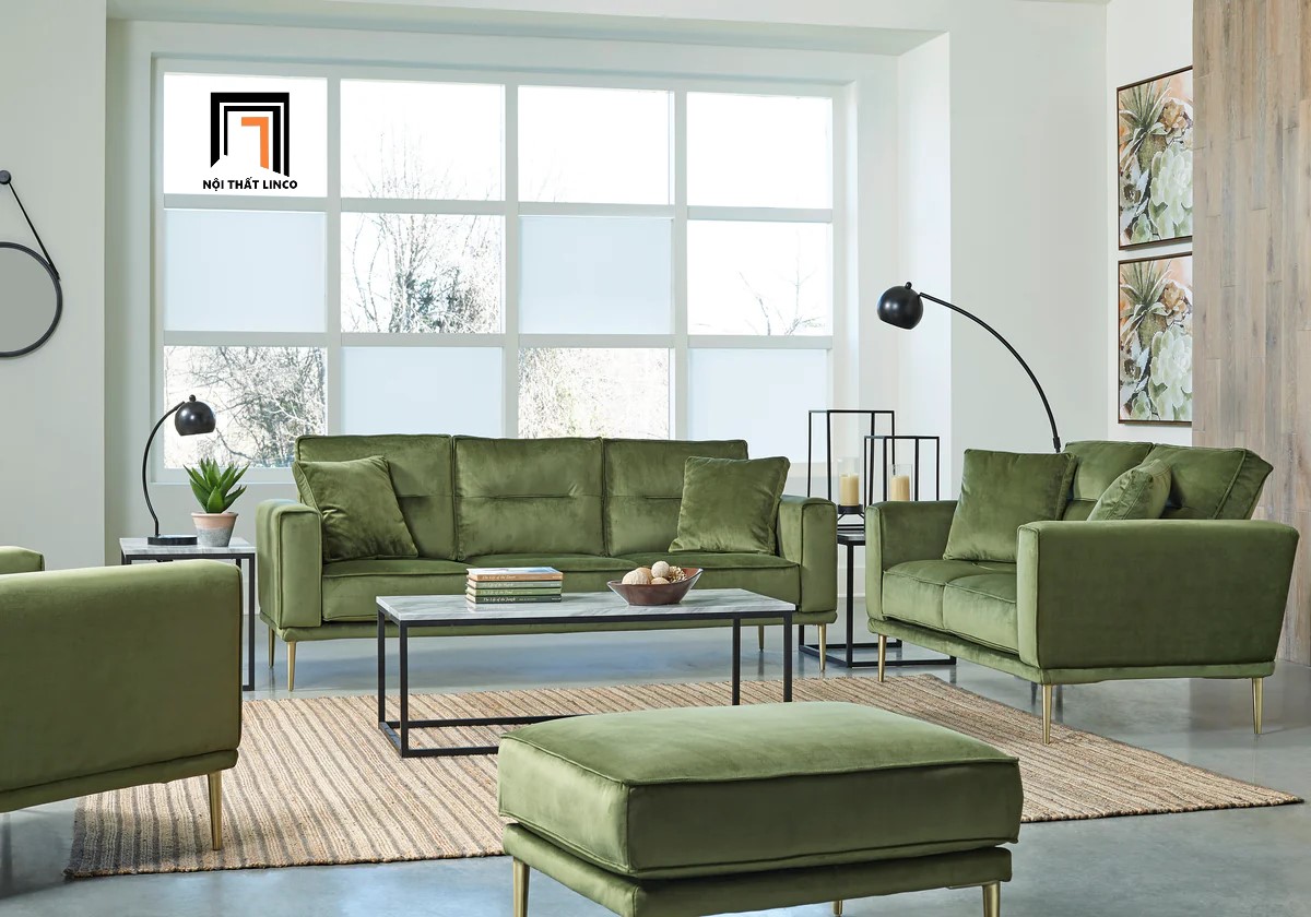set ghế sofa vải nhung
