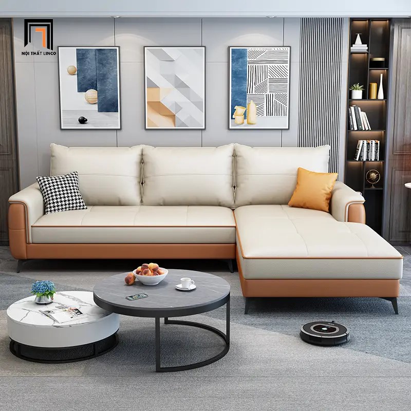sofa góc da công nghiệp