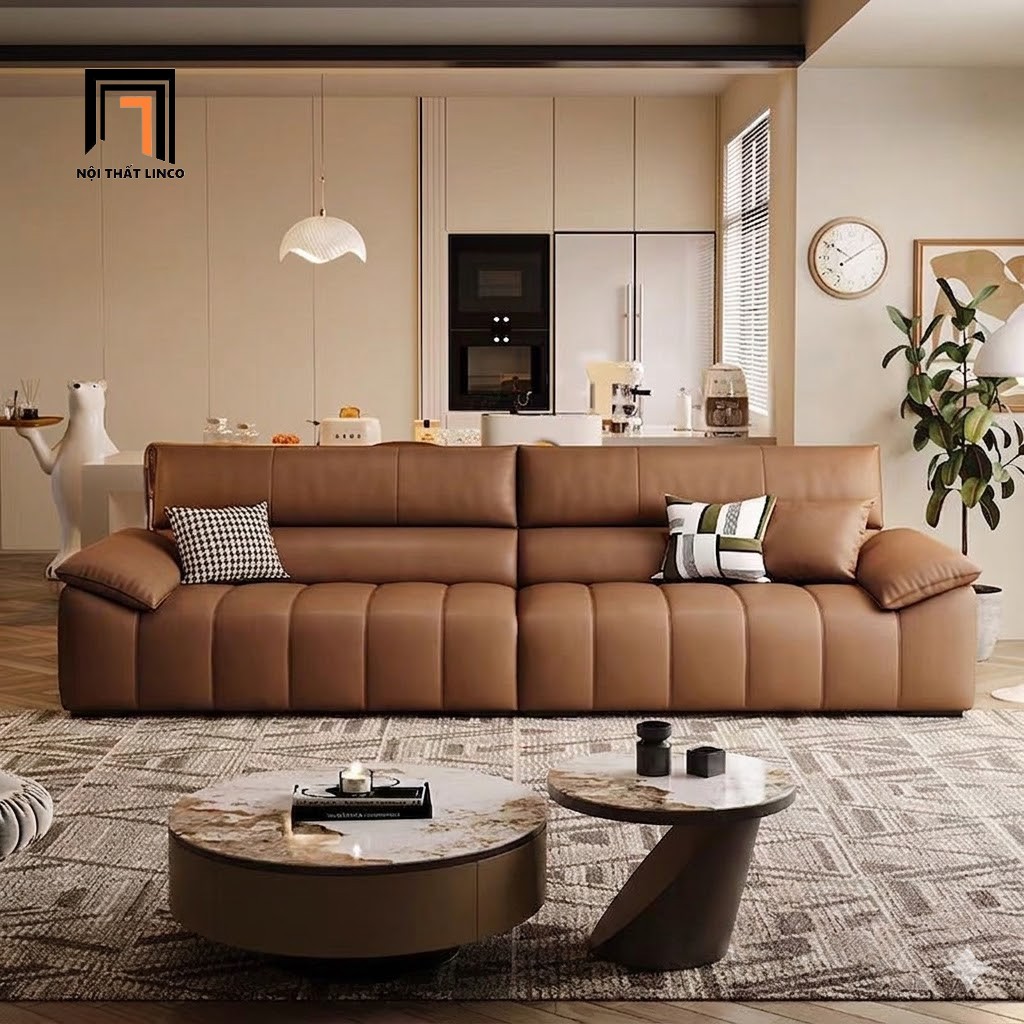sofa băng da công nghiệp