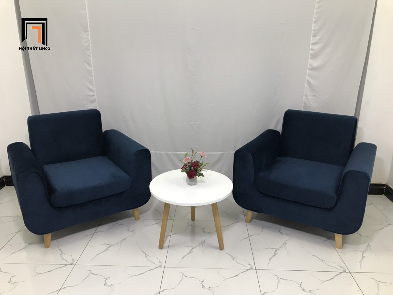 sofa đơn vải nhung