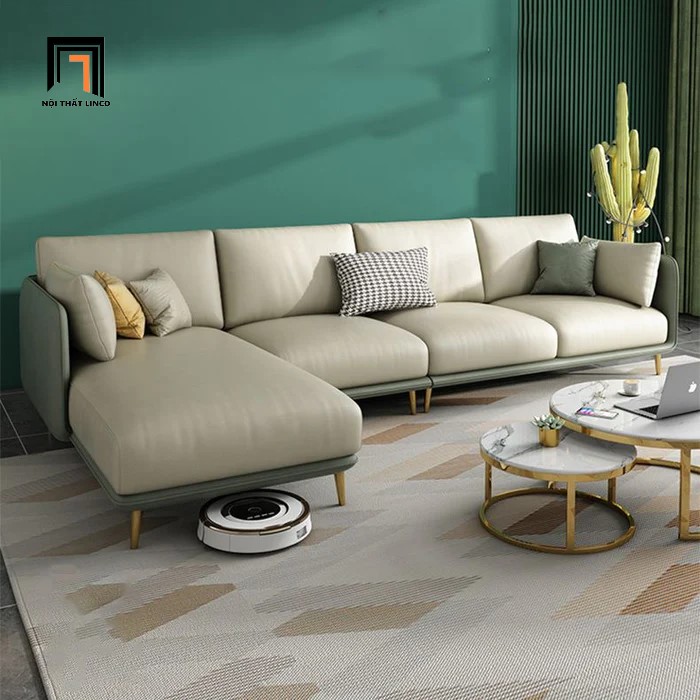 sofa góc da công nghiệp