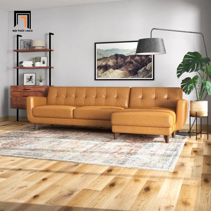 sofa góc da công nghiệp