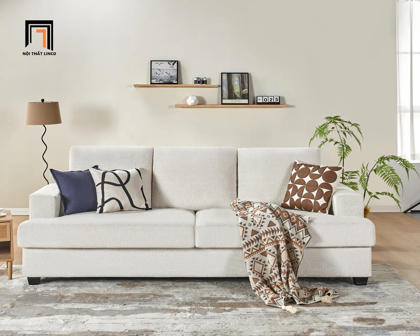 sofa băng trắng kem