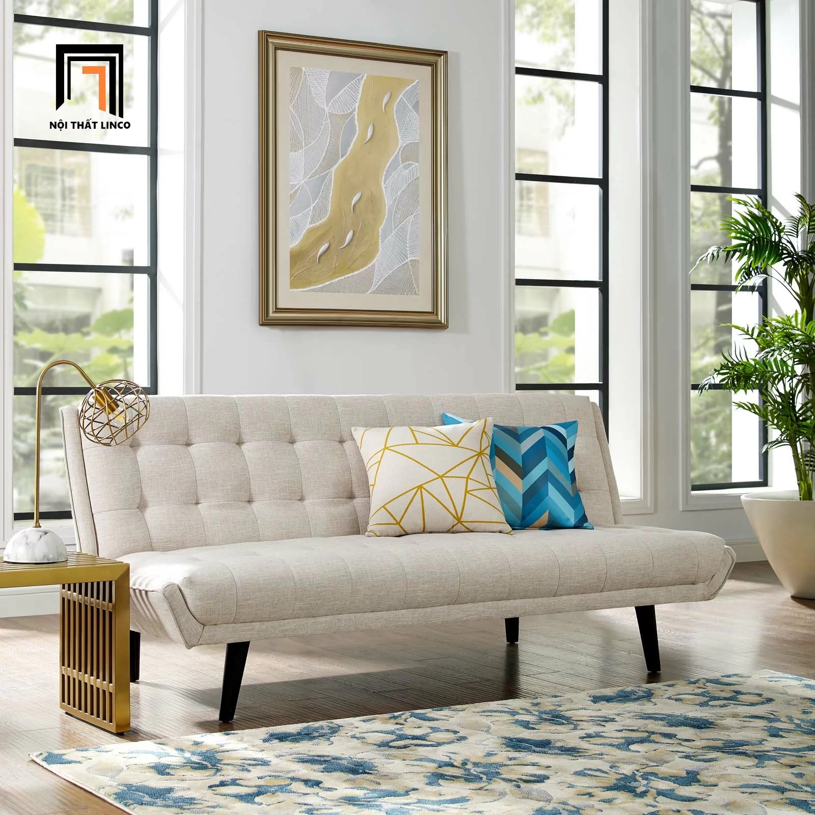ghế sofa trắng kem