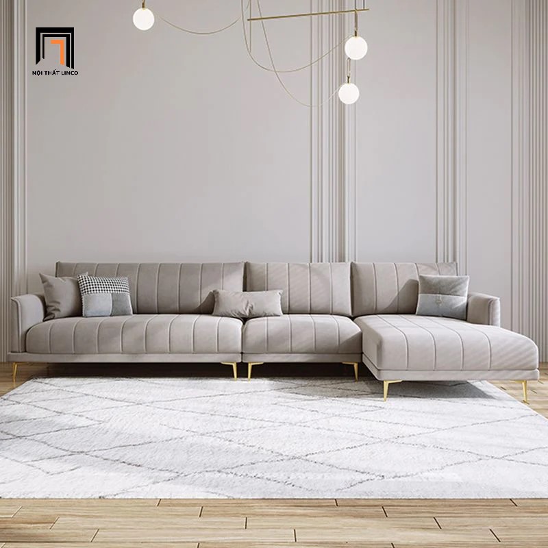 bộ ghế sofa góc màu xám