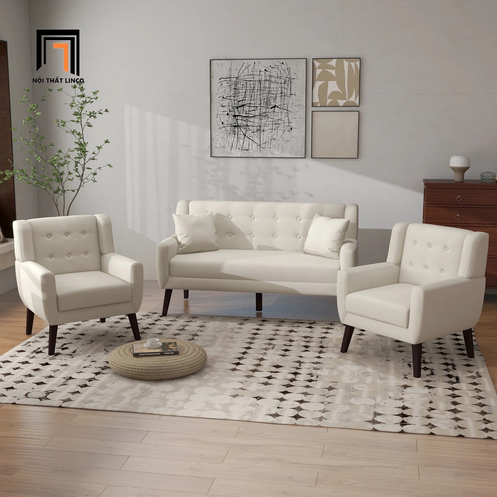 ghế sofa màu xám trắng