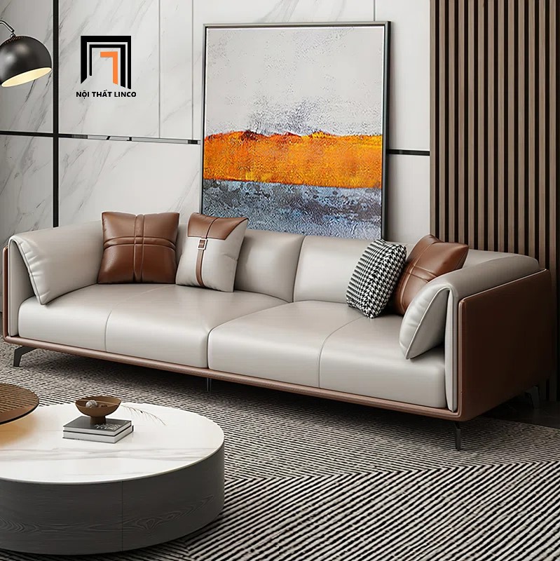 sofa băng da công nghiệp