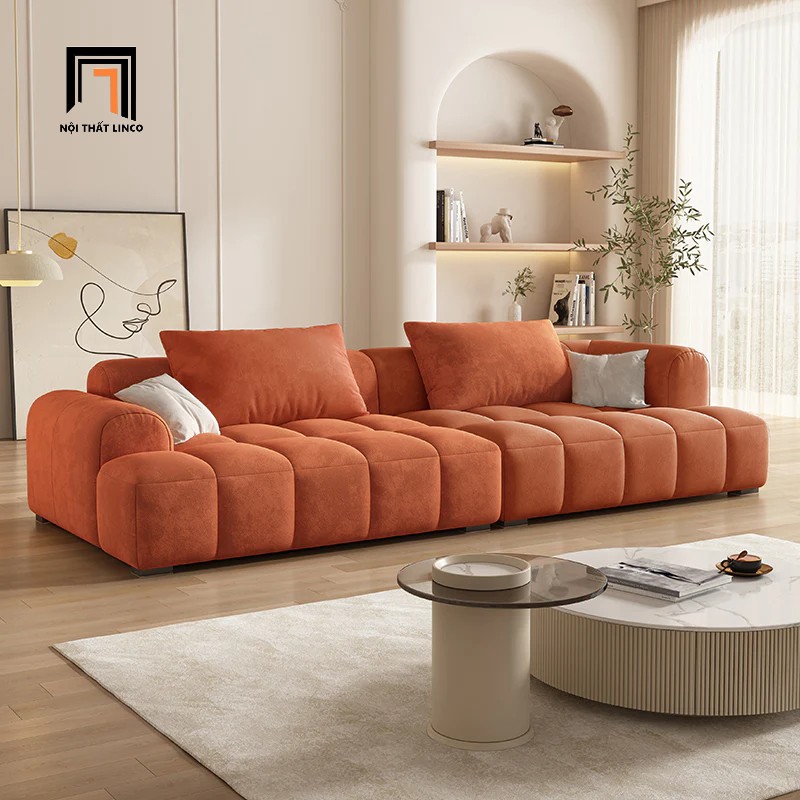 ghế sofa băng màu cam
