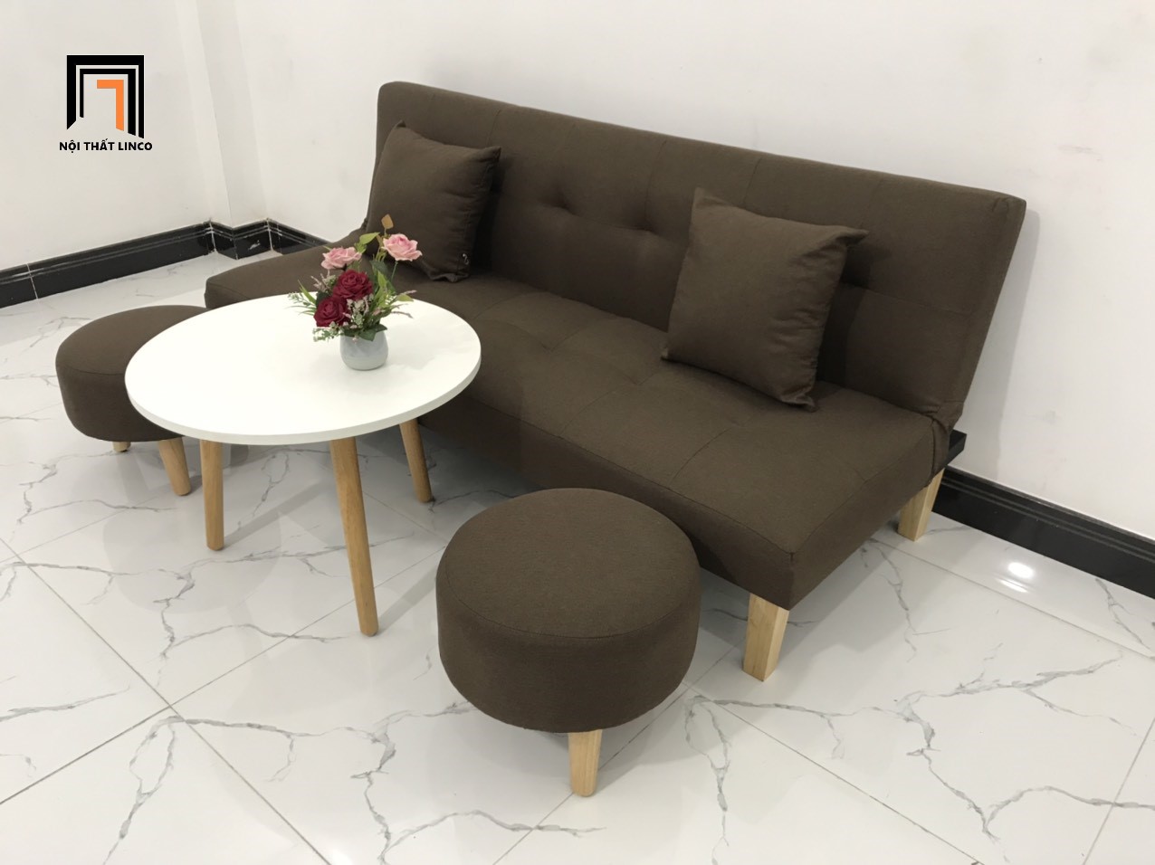 sofa nâu đậm