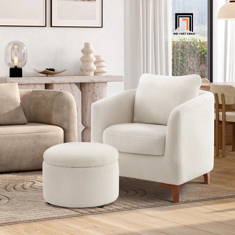 ghế sofa trắng kem