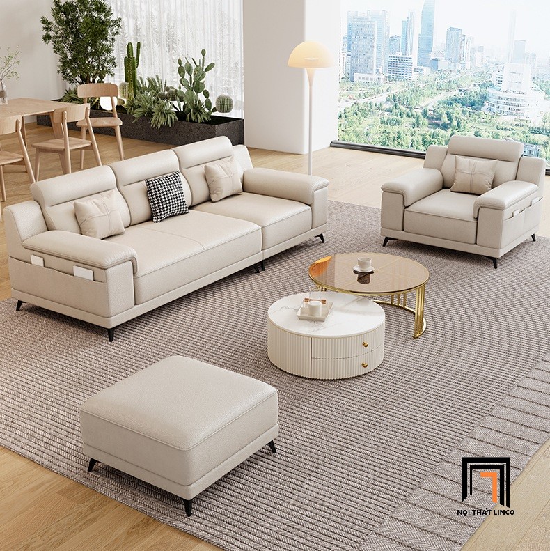 set ghế sofa da hiện đại