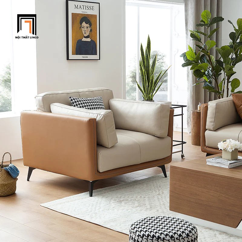 sofa đơn da công nghiệp