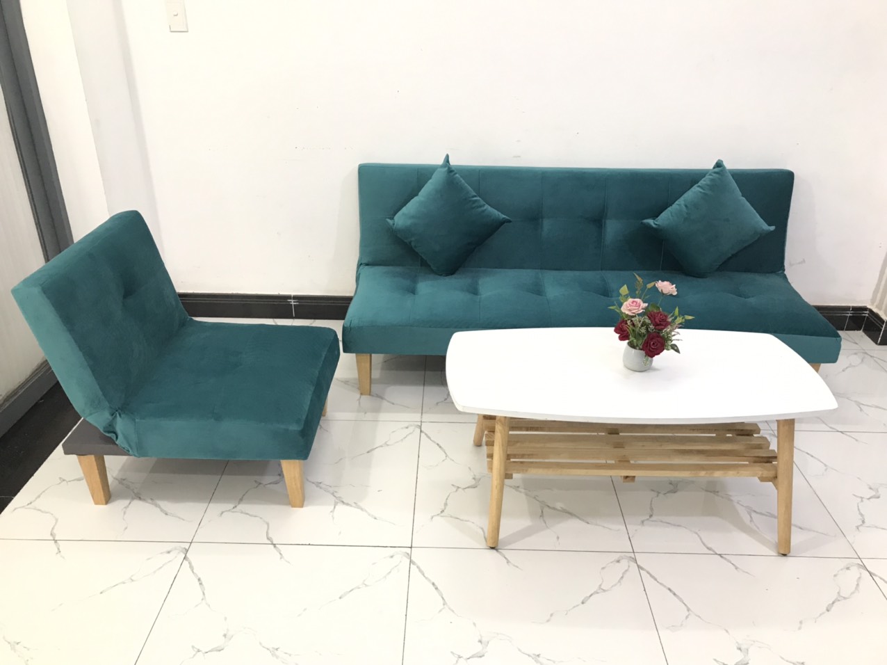 set ghế sofa xanh lá
