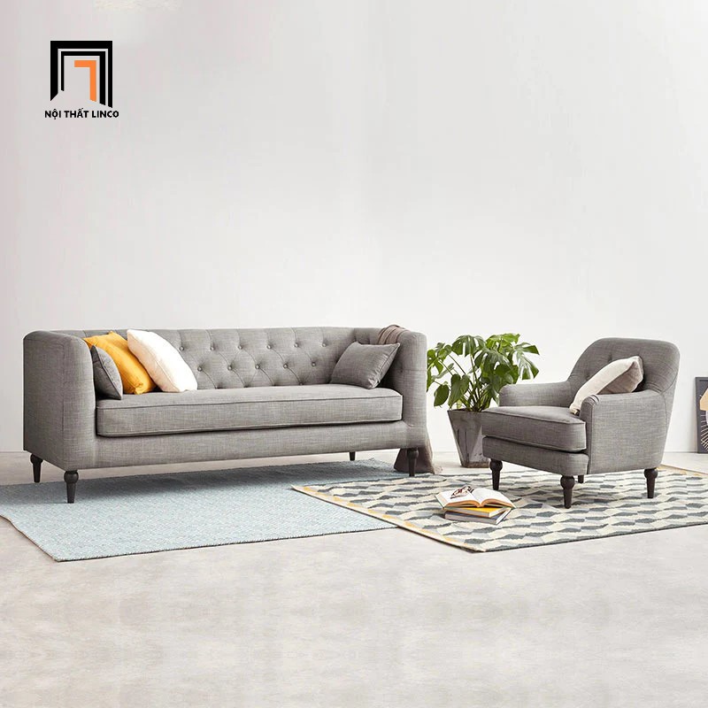 bộ ghế sofa xám trắng