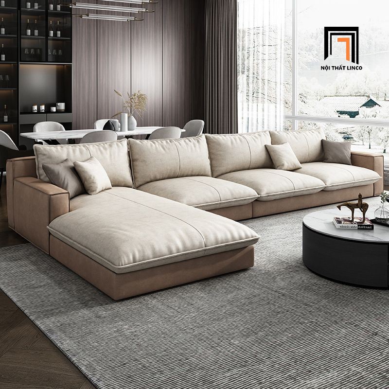 sofa góc da công nghiệp