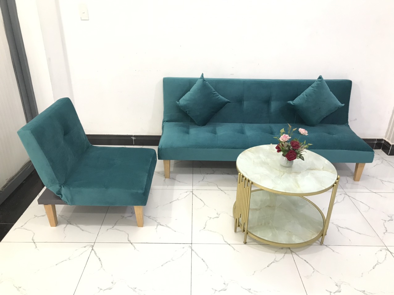 bộ ghế sofa vải nhung