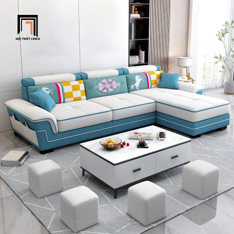 sofa góc vải nỉ xinh xắn