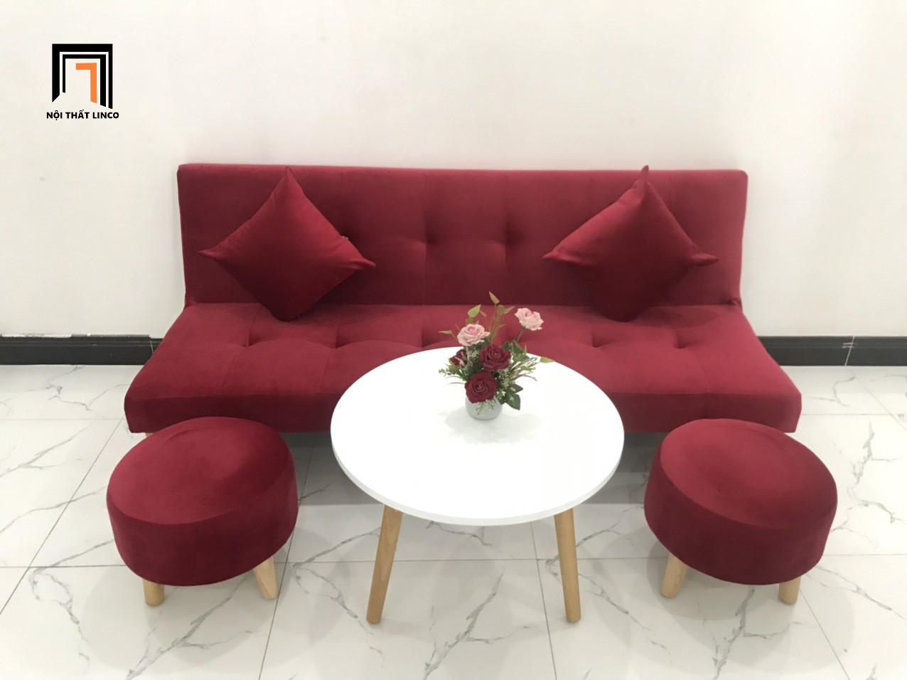 bộ ghế sofa vải nhung