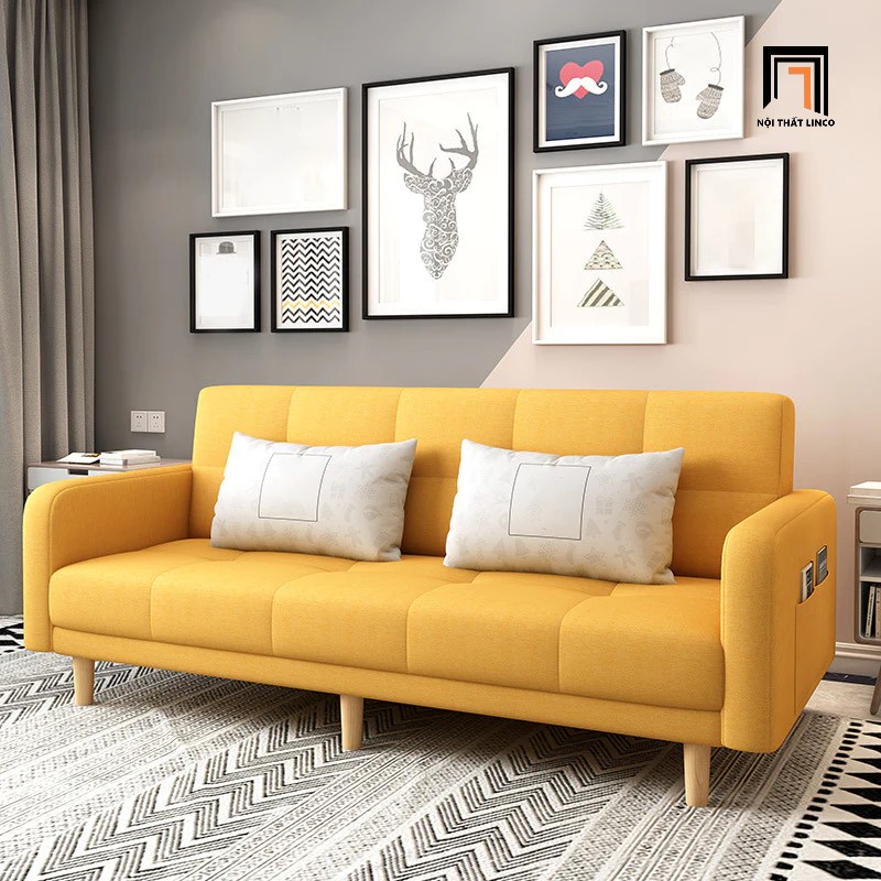 sofa giường màu vàng