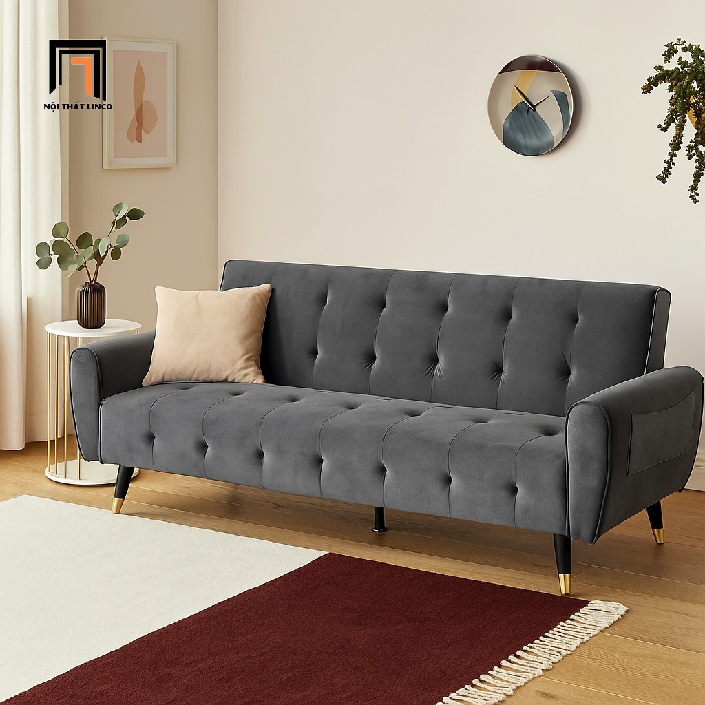 sofa giường xám đậm