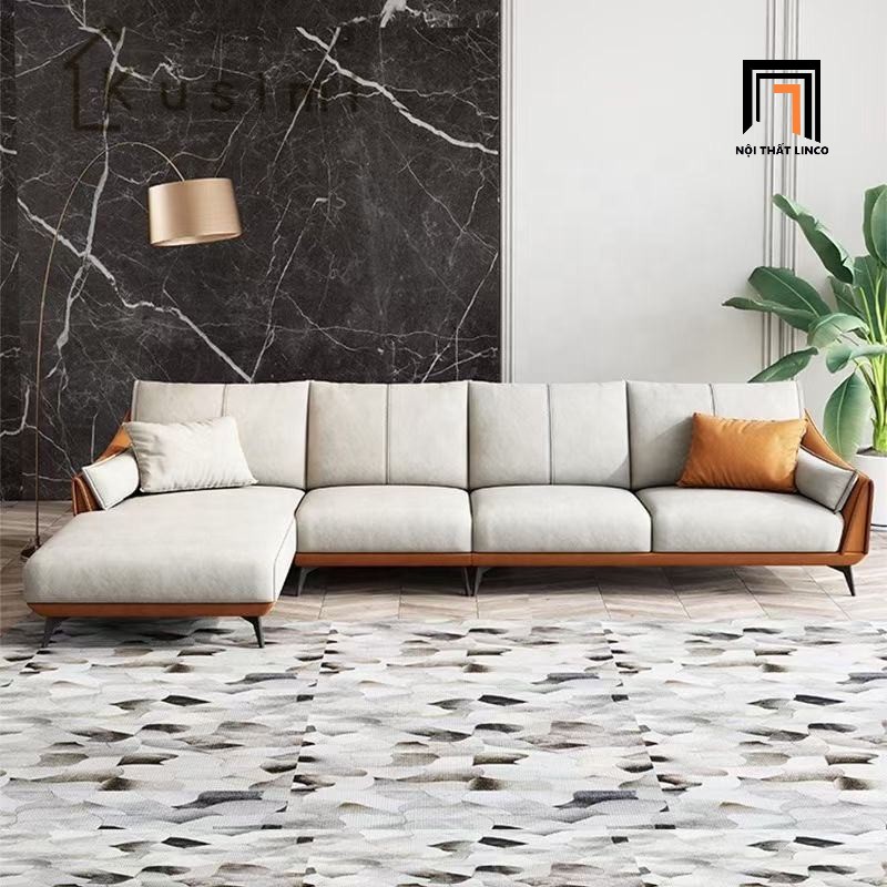 sofa góc da công nghiệp