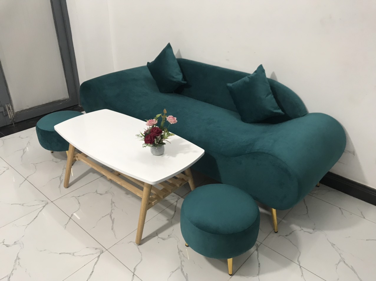 bộ ghế sofa vải nhung
