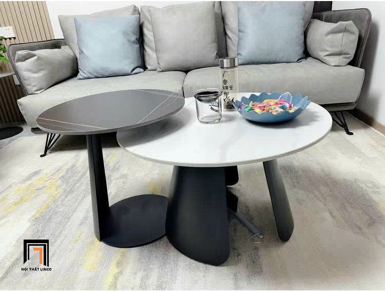 cặp 2 bàn trà đá ceramic