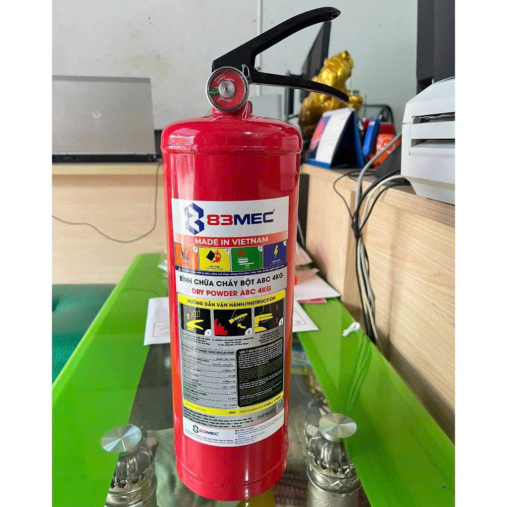 Bình chữa cháy Bột abc 4kg CỦA BỘ QUÔC PHÒNG