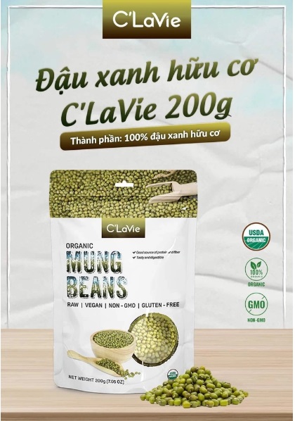 Đậu xanh hữu cơ 200gr - C'LaVie