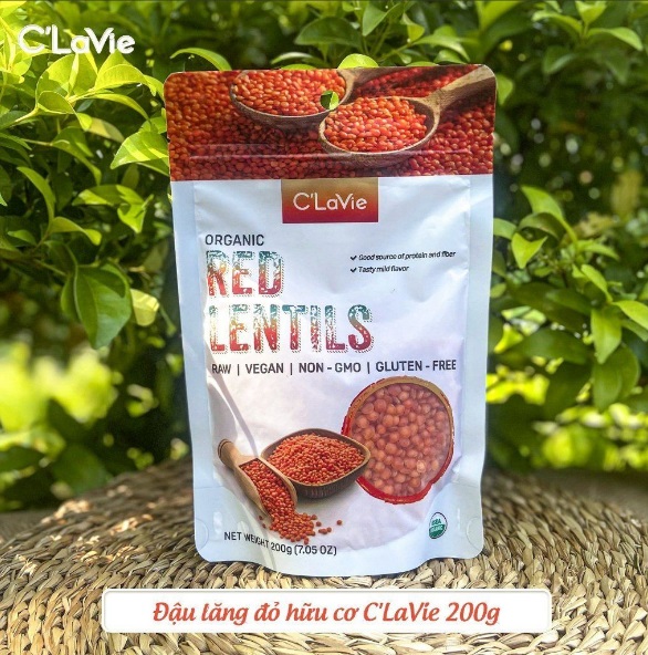 Đậu lăng đỏ hữu cơ 200gr - C'LaVie