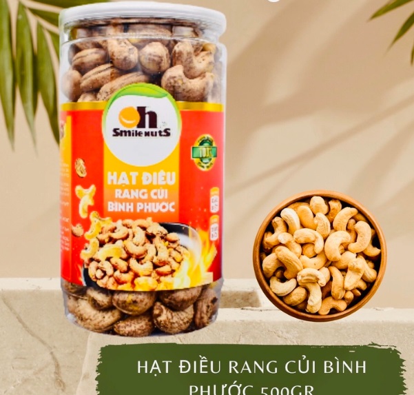 Hạt điều rang củi Bình Phước 500gr - SmileNut