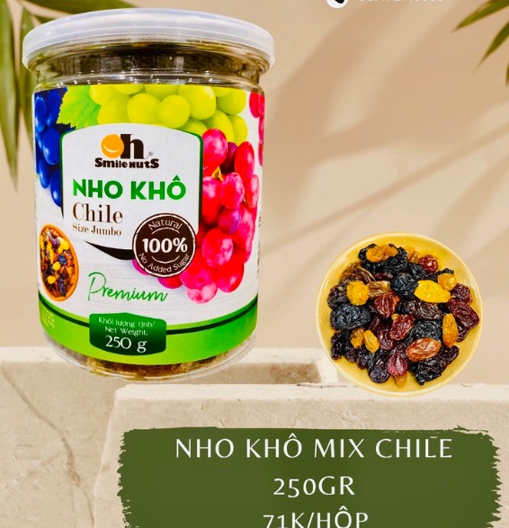 Nho khô mix Chile 250gr - SmileNut