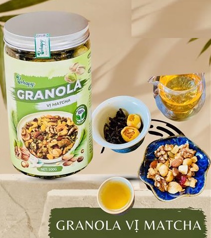 Granola trà xanh 500gr