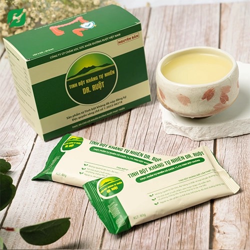 Tinh Bột Kháng Tự Nhiên 11.1% - Nguyên Bản (6 gói x 80gr) - Dr.Ruột