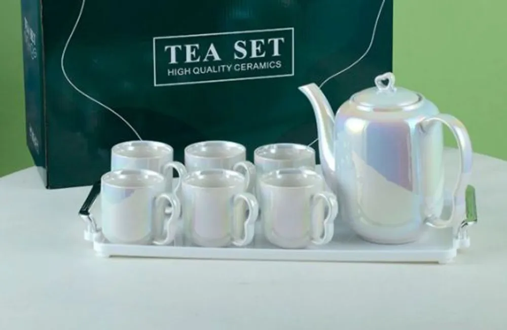 Bình Cốc Khay Sứ 7 Sắc Nắp Trái Tim (THÙNG 8B