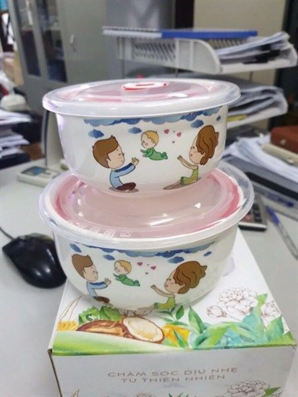 Bộ 2 Bát Sứ Nắp hut chân không ( THÙNG 48B)