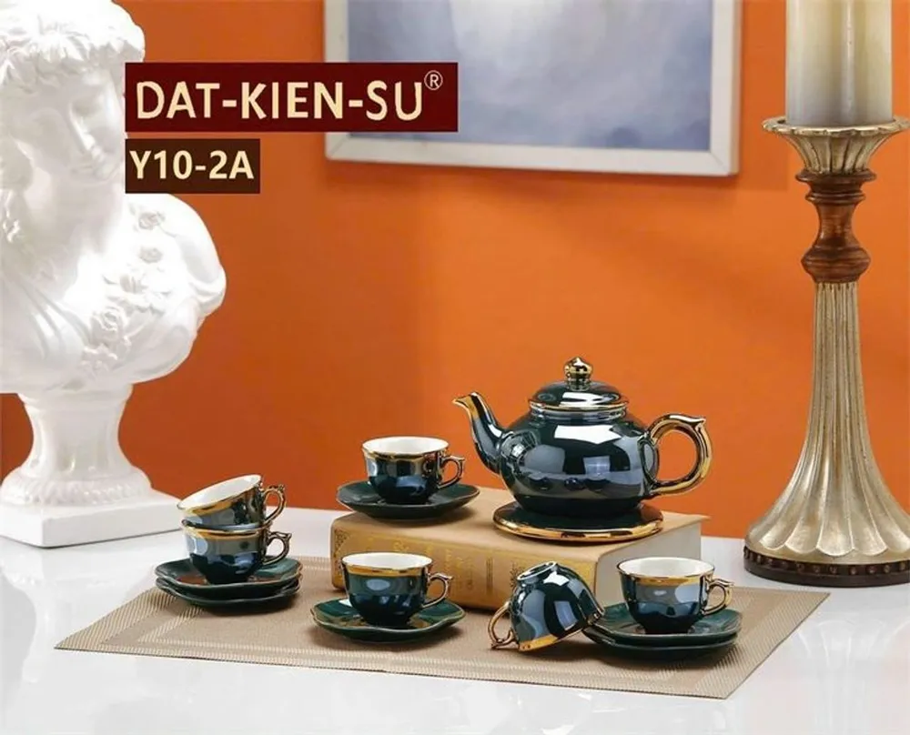Ấm Chén Xanh Đĩa Kê Y10-2A (THÙNG 12B)