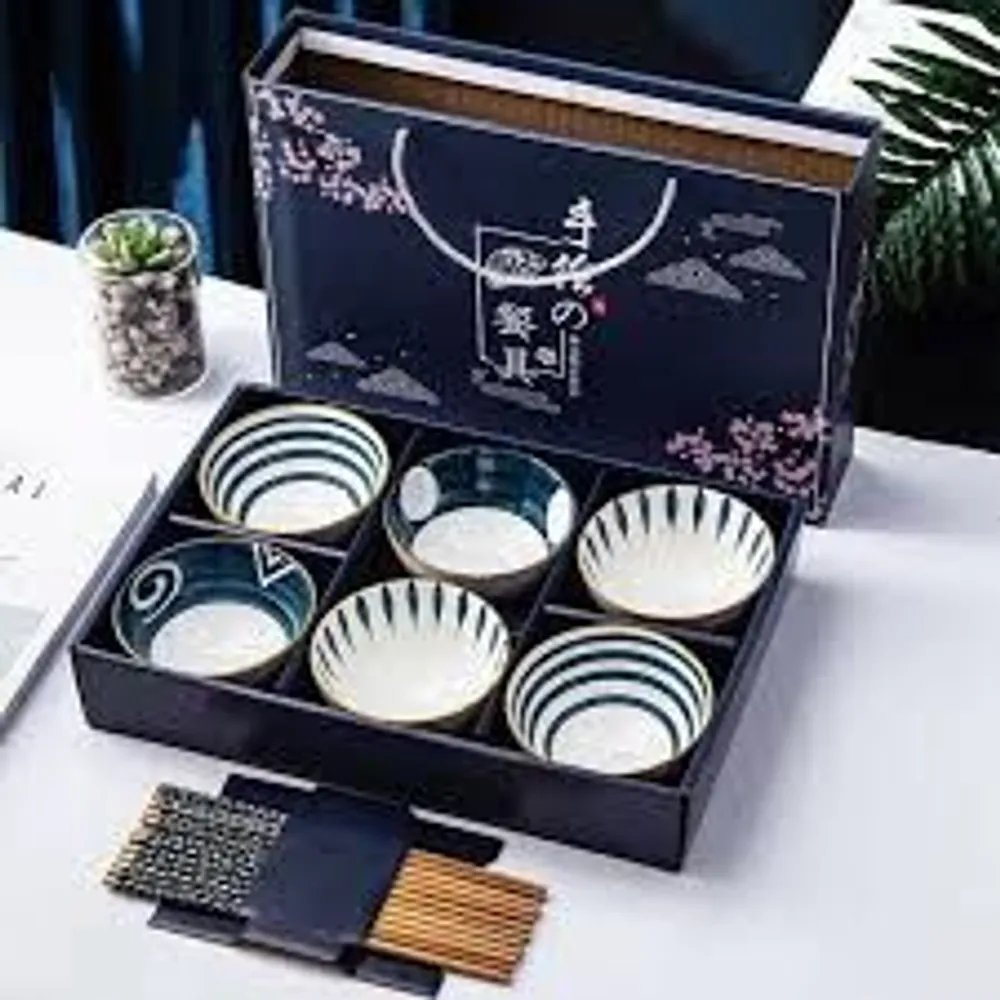 Bộ bát cơm gia đình cao cấp, Chén sứ men đẹp, màu xinh phong cách nhật bản