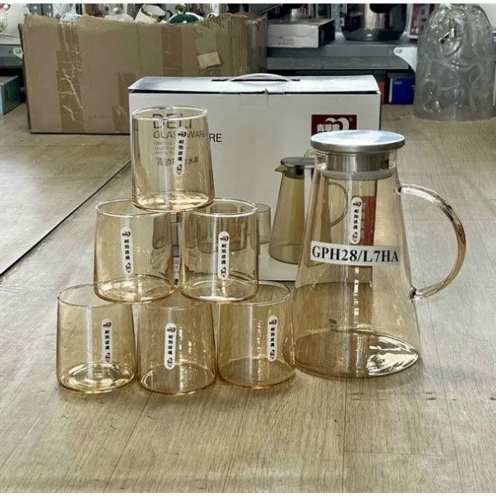 Bộ Bình Cốc Thủy Tinh GPH Vàng (THÙNG 6B)