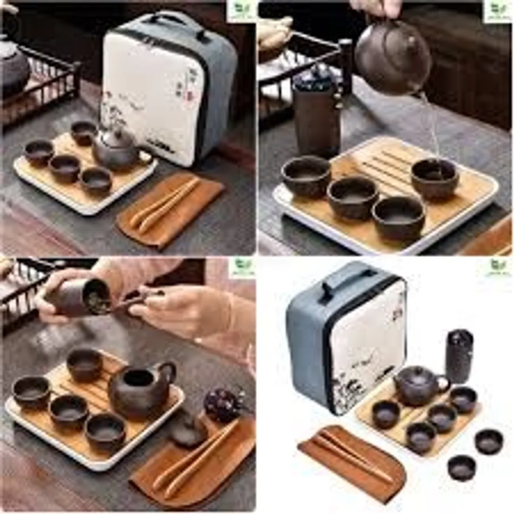 Bộ Ấm Trà Cổ Men  (THÙNG 30B)