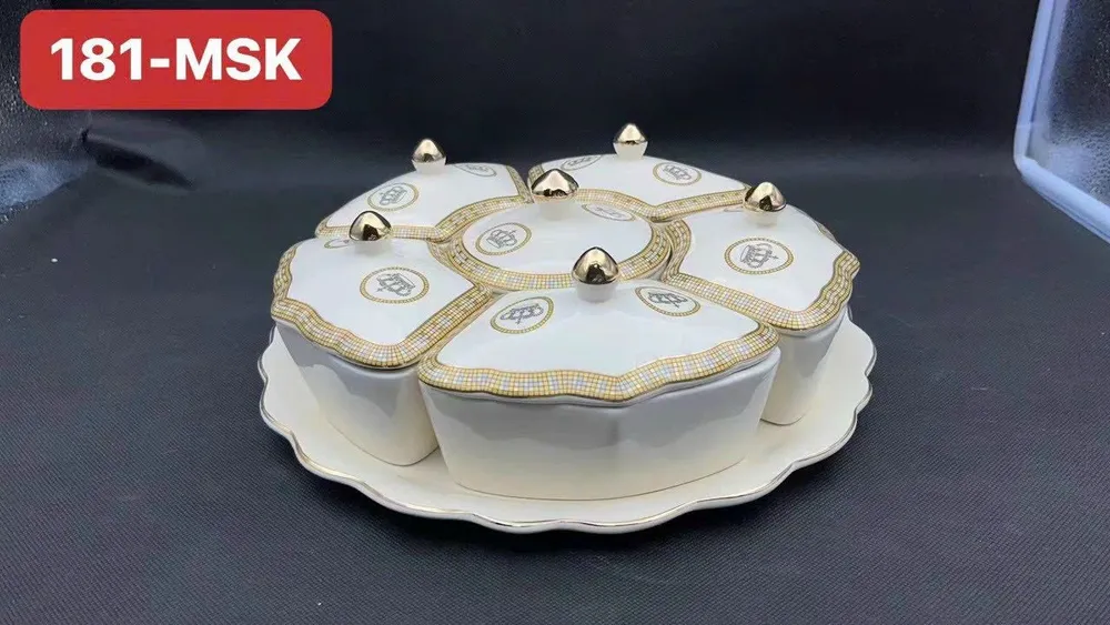 Khay mứt sứ tròn 181-MSK ( THÙNG 10C)