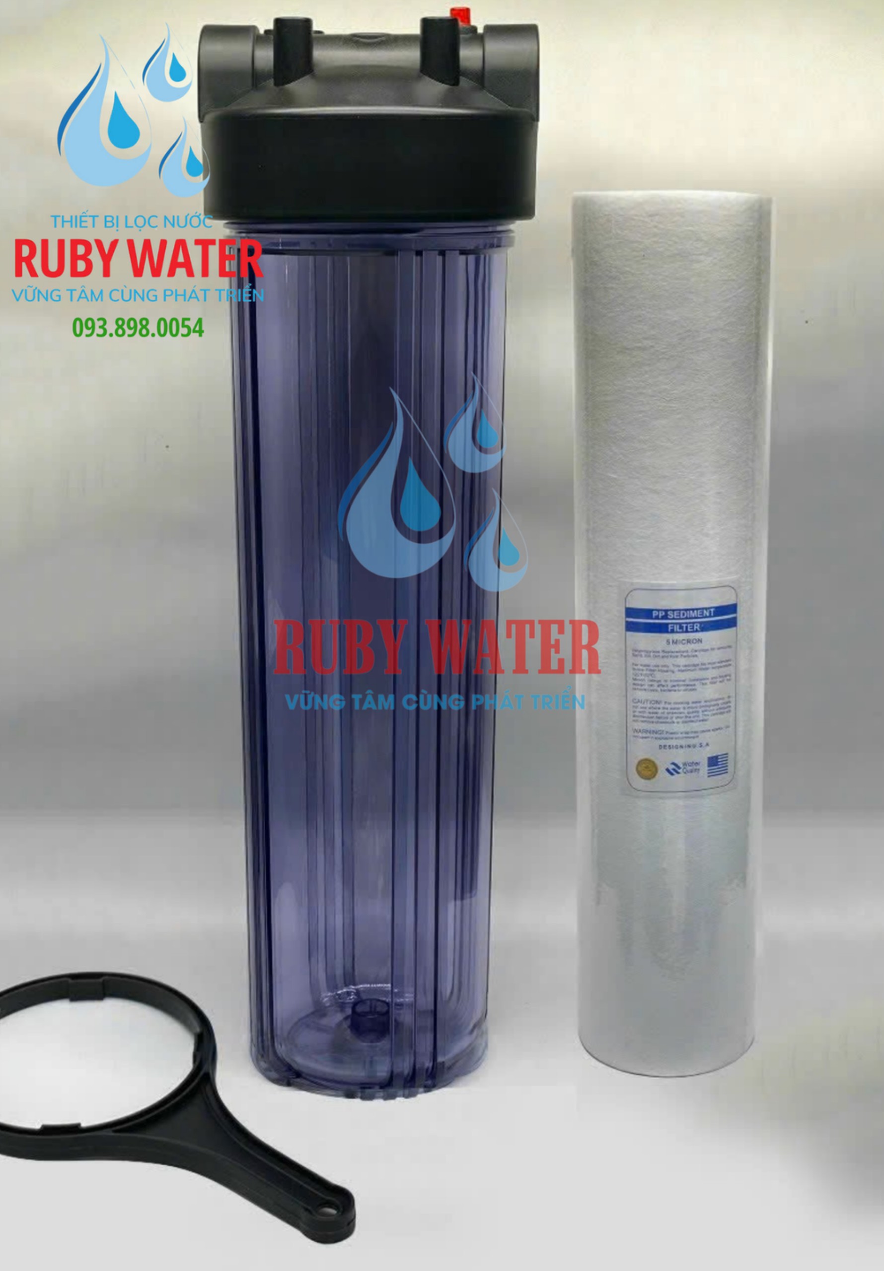 Bộ đôi ly trong + lõi bigflow