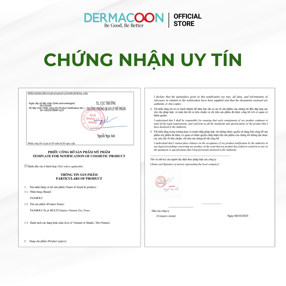 PAXMOLY Dr. JK MULTI Solution Vitamin Cica Toner Toner Rau Má giúp làm dịu và dưỡng ẩm cho da 160ml