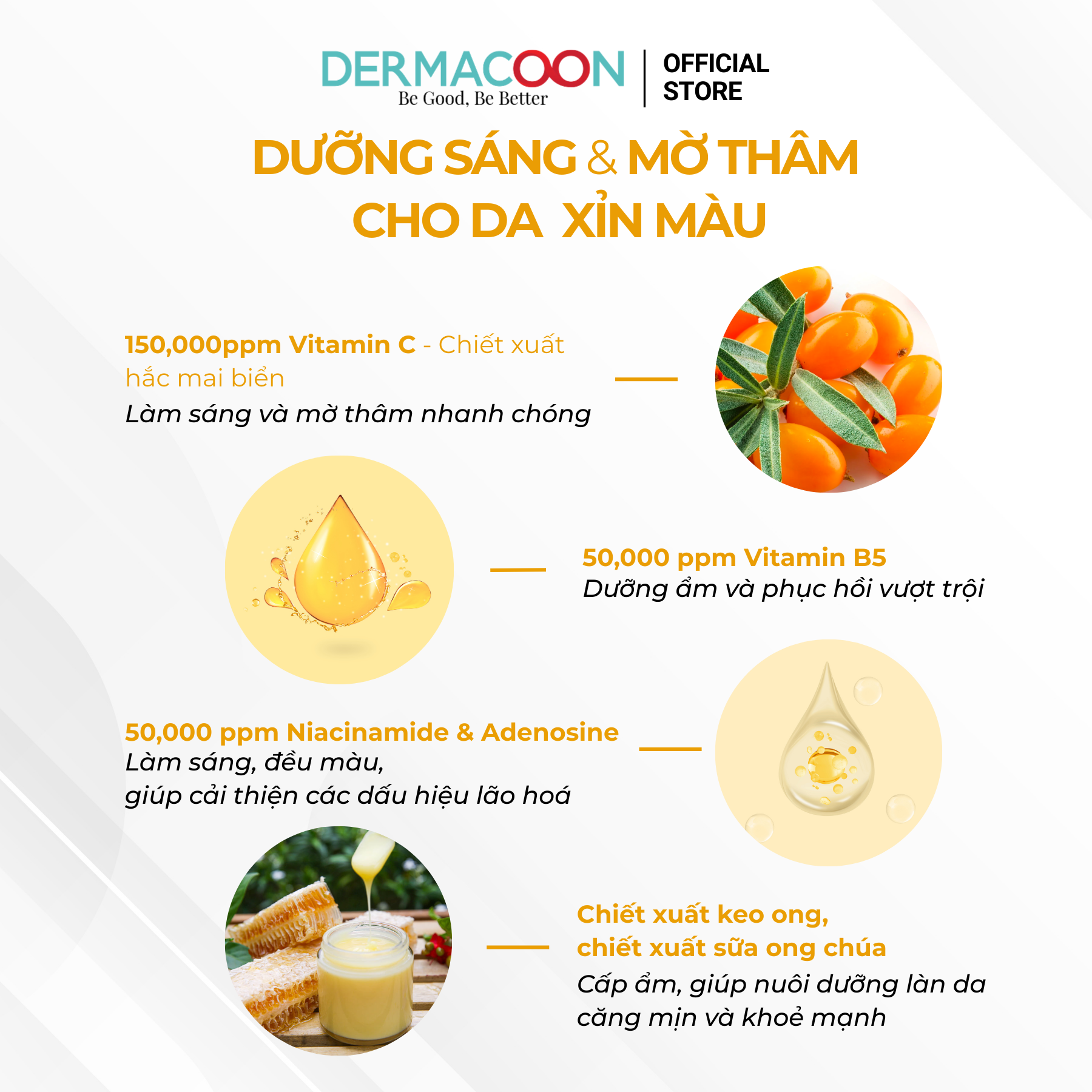 Tinh chất dưỡng sáng và làm giảm các dấu hiệu da thâm sạm PAX MOLY Vitamin C 15% + B5 5% Serum 30ml