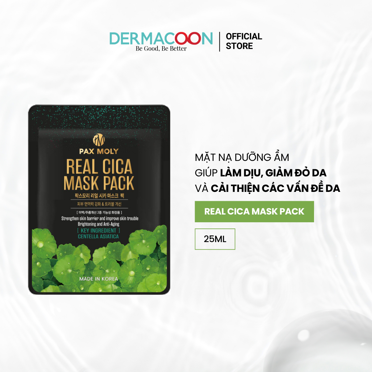 Bộ 5 mặt nạ giúp cấp ẩm, làm dịu cho da mụn Pax Moly (5 miếng x 25ml)