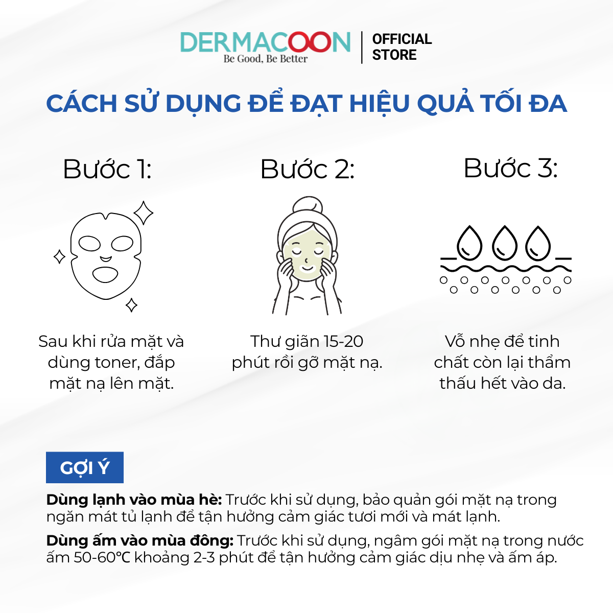 Mặt nạ dưỡng ẩm chuyên sâu giúp làm dịu kích ứng trên da khô PAX MOLY Hyaluronic Acid Deep Sea Water Mask Pack 5 Miếng