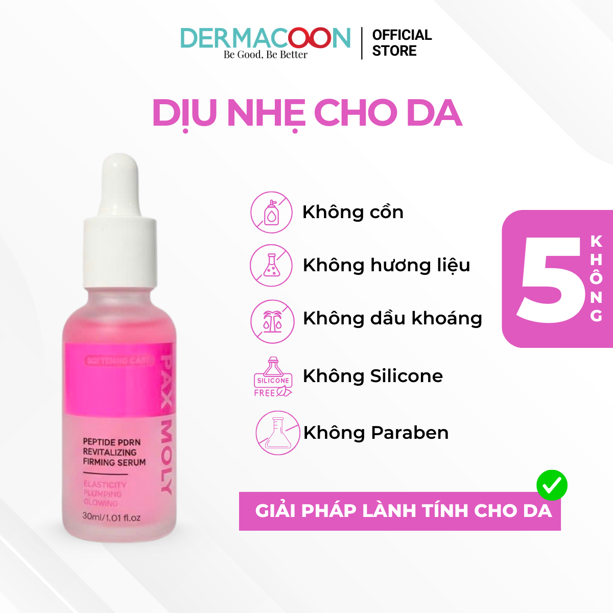 PAXMOLY Peptide PDRN Revitalizing Firming Serum Tinh chất giúp cải thiện độ săn chắc và giảm nếp nhăn trên da