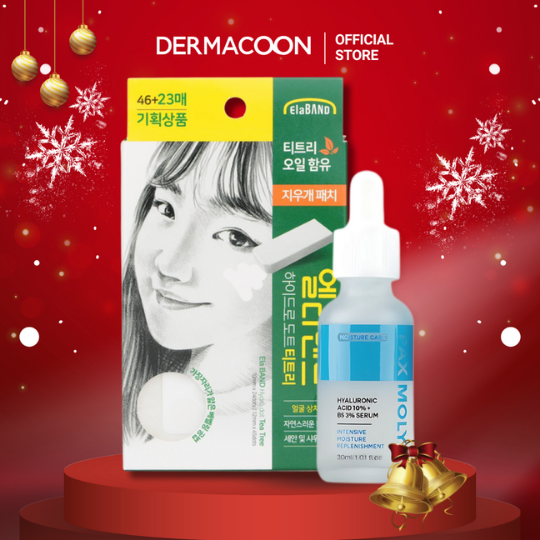 Combo Serum Dưỡng Da PAX MOLY 30ml & Miếng dán mụn ELABAND Hộp 23 miếng