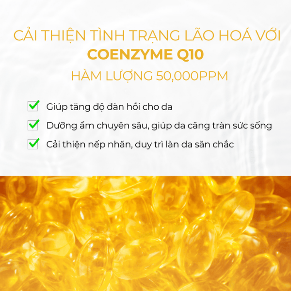 Mặt nạ dưỡng ẩm da săn chắc và làm giảm dấu hiệu lão hoá da PAX MOLY Real Coenzyme Q10 Mask Pack (Hộp 10 miếng)