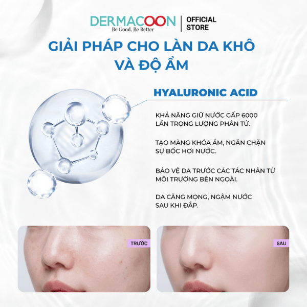 Mặt nạ dưỡng ẩm giúp làm dịu da và cải thiện da khô ráp PAX MOLY Real Hyaluronic Acid Mask Pack (Hộp 10 miếng)